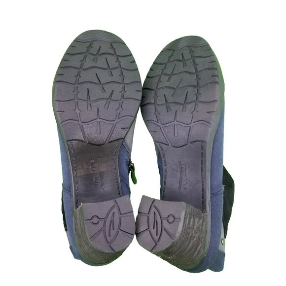 ✅Earth MALTA Black Multi Suede Ankle Booties Heel Side-Zip Womens 9.5B Shoe - Picture 2 of 11